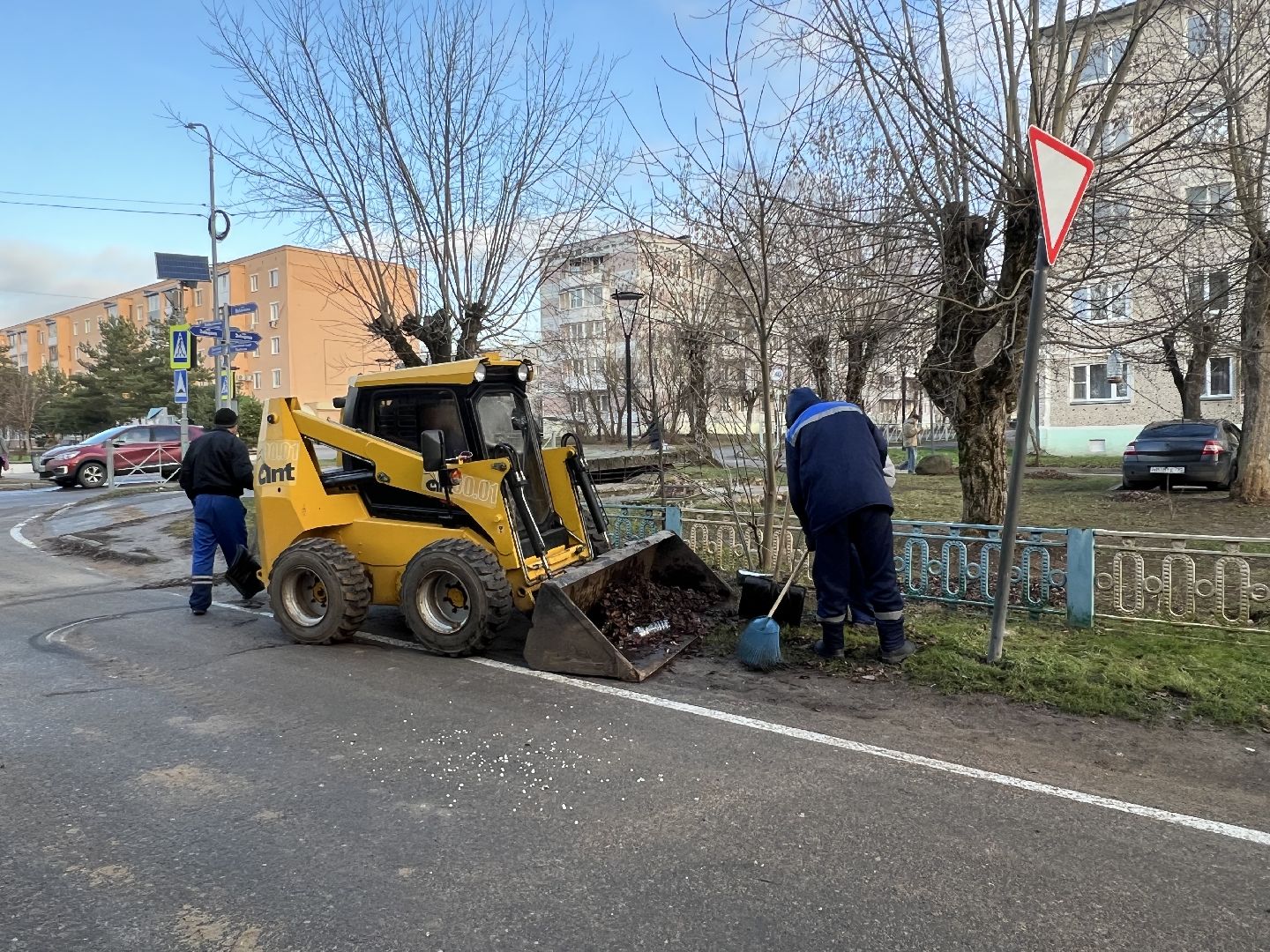 Вербилки благоустройство, талдомский городской округ, уборка листвы,