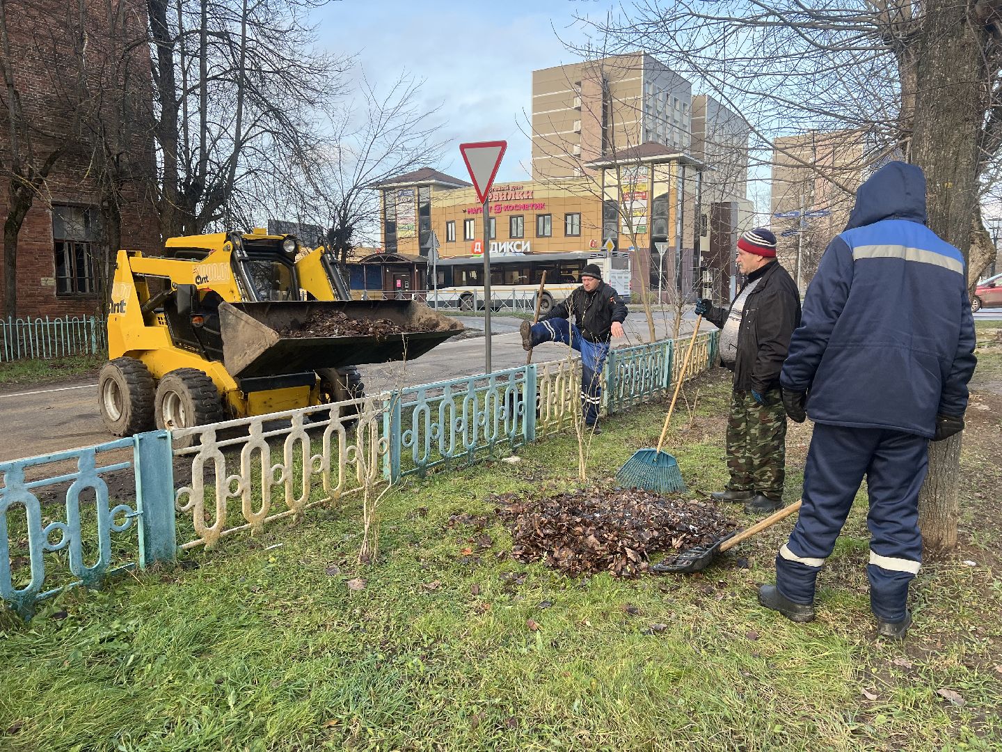 Вербилки благоустройство, талдомский городской округ, уборка листвы,