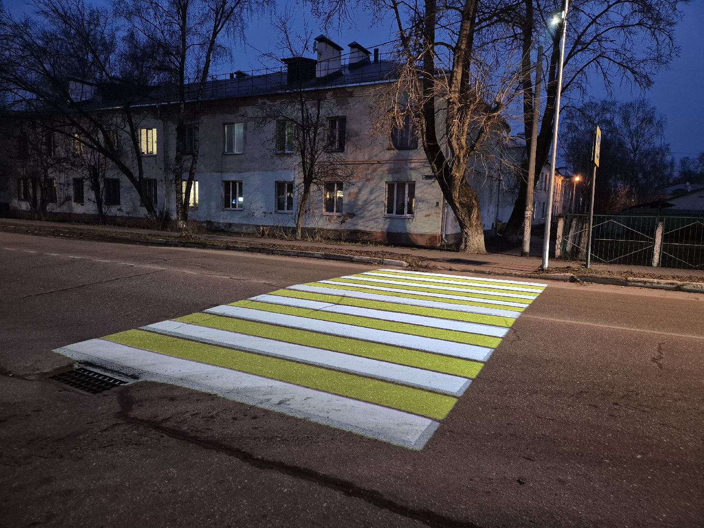 проекционная разметка, пешеходный переход, орехово-зуево,