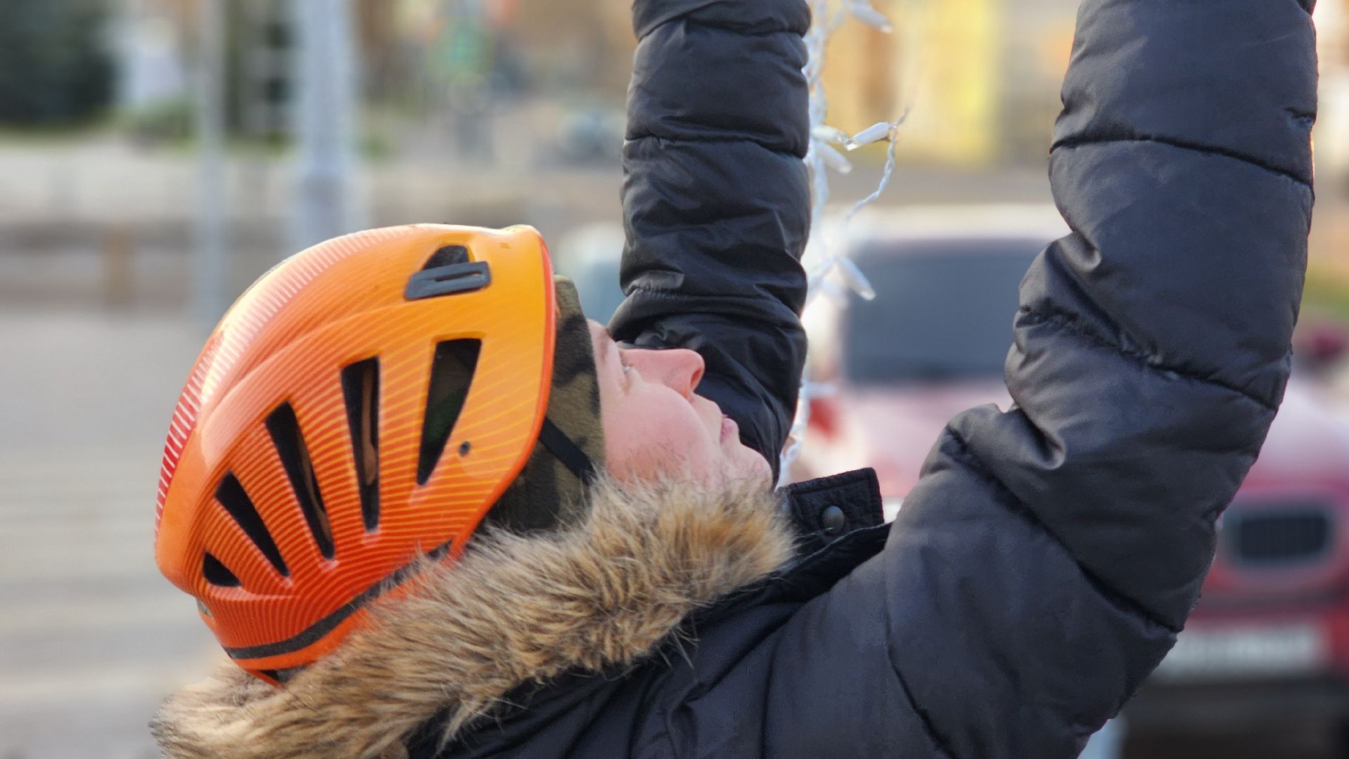 волоколамск, новогодние гирлянды, украшение города,