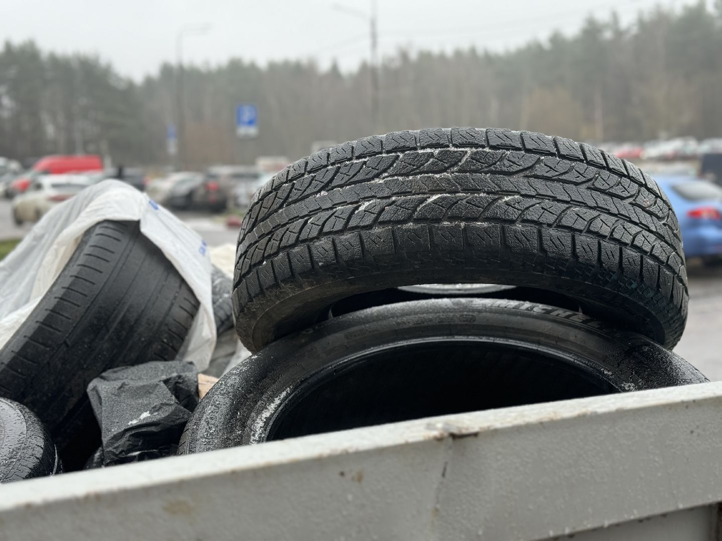 утилизация шин, ленинский городской округ, контейнеры для покрышек,