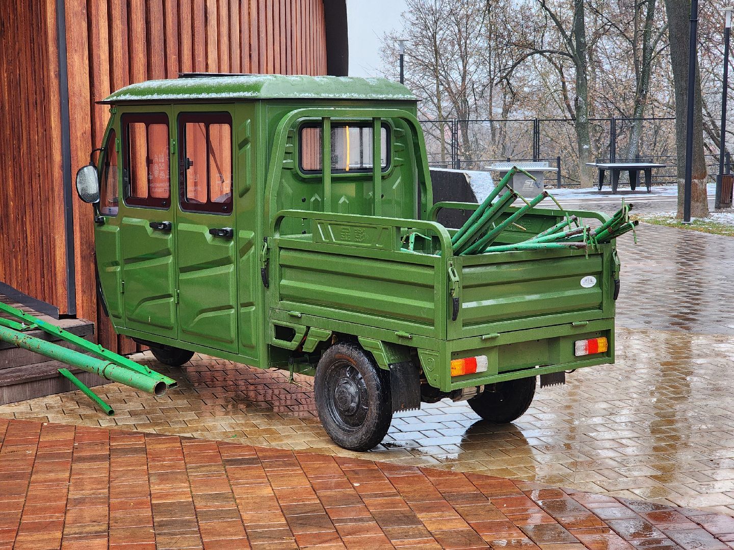 Подольск , Парк Талалихина , новогодняя ель в парке,