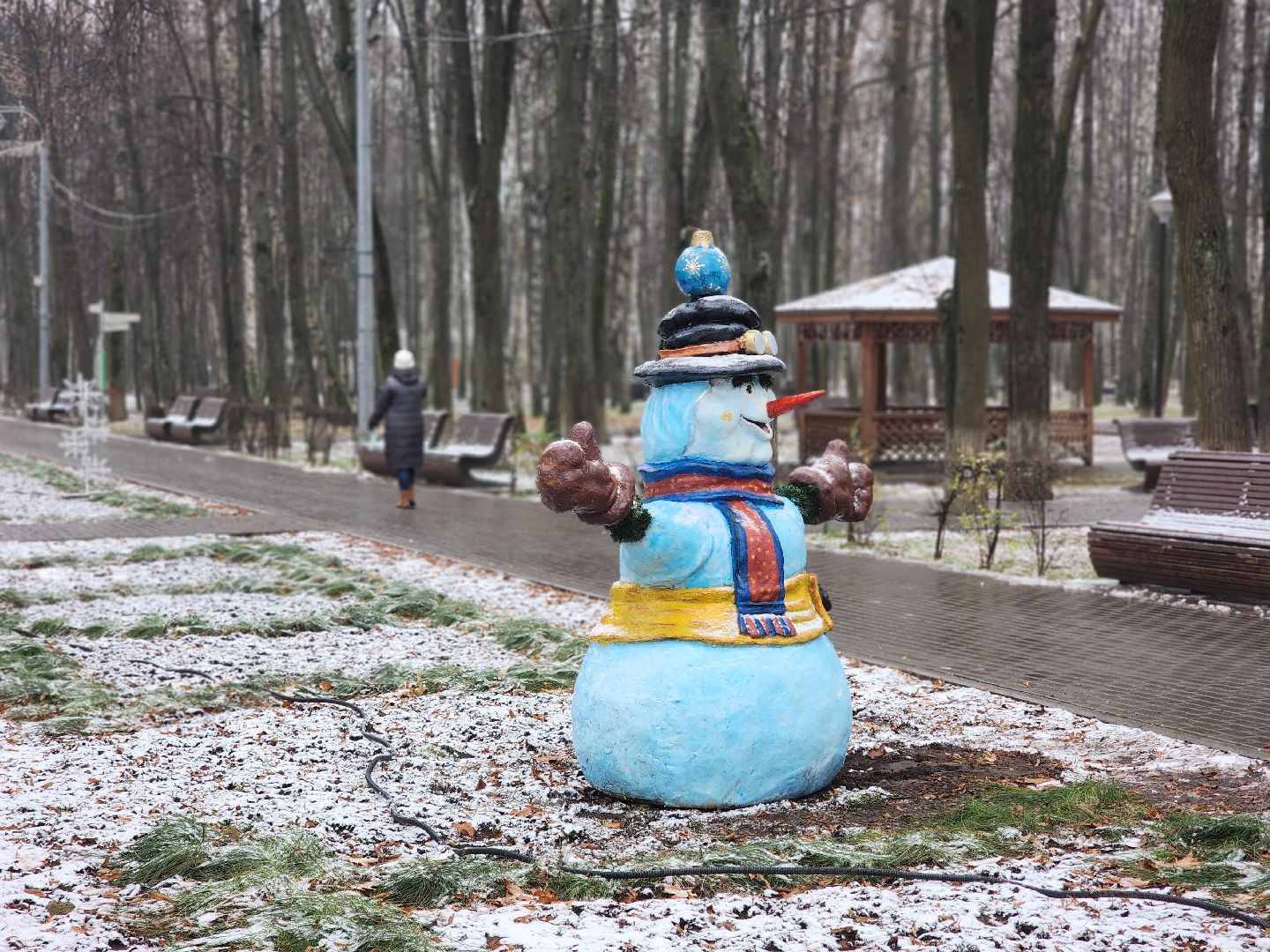 королёв, зима в подмосоковье, центральный городской парк в королеве , цдк имени калинина,
