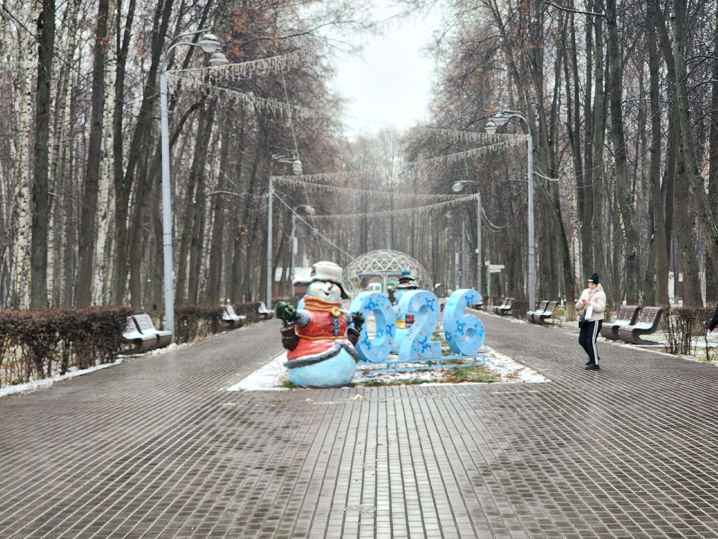 королёв, зима в подмосоковье, центральный городской парк в королеве , цдк имени калинина,