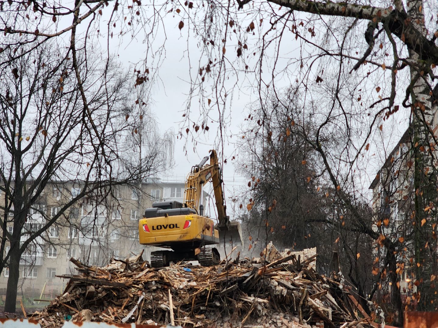 снос аварийного дома, аварийный дом, благоуйстройство, старая купавна,  богородский городской округ,