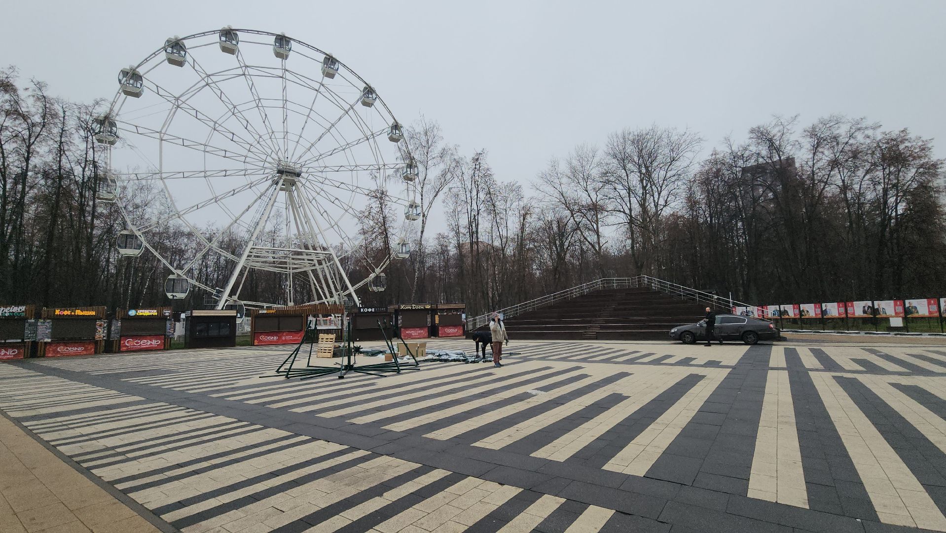 люберцы, наташинский парк, установка елки, заливка катка,