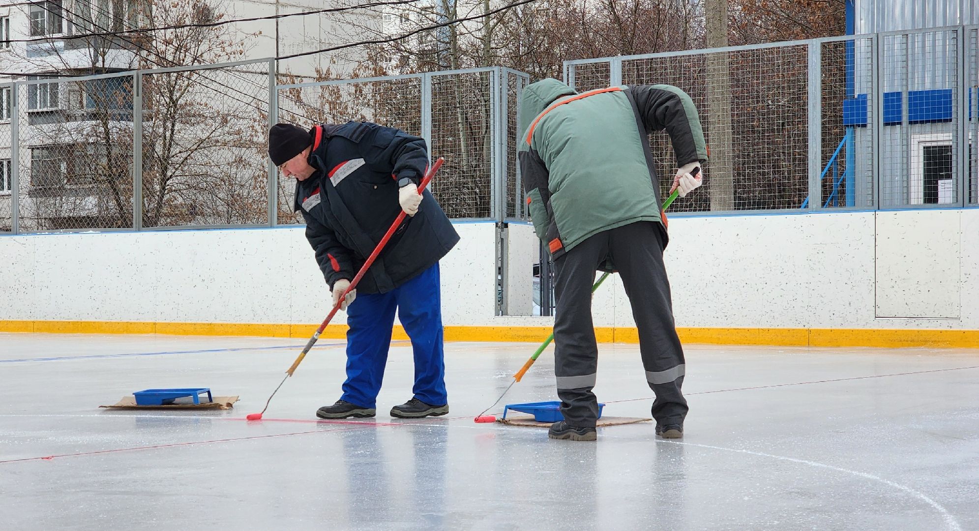 Химки, катки, Зима в Подмосковье,