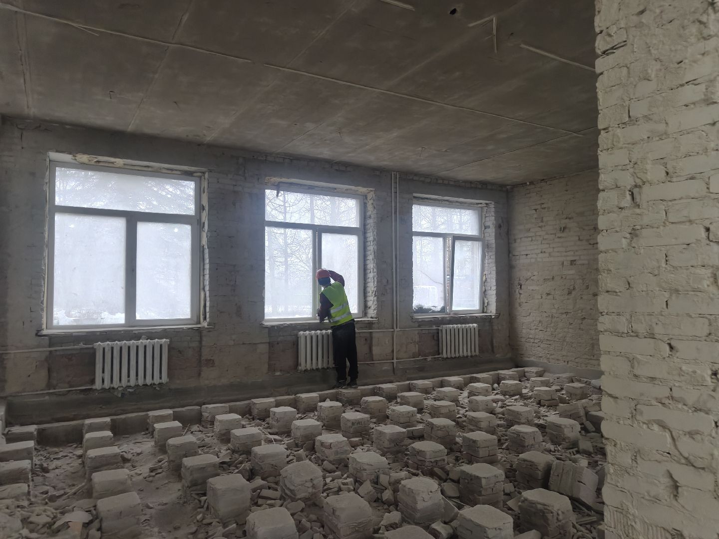 одинцовский округ, часцы, ремонт школы,