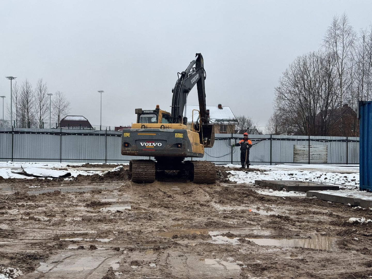 шаховская, строительство дома, стройка,