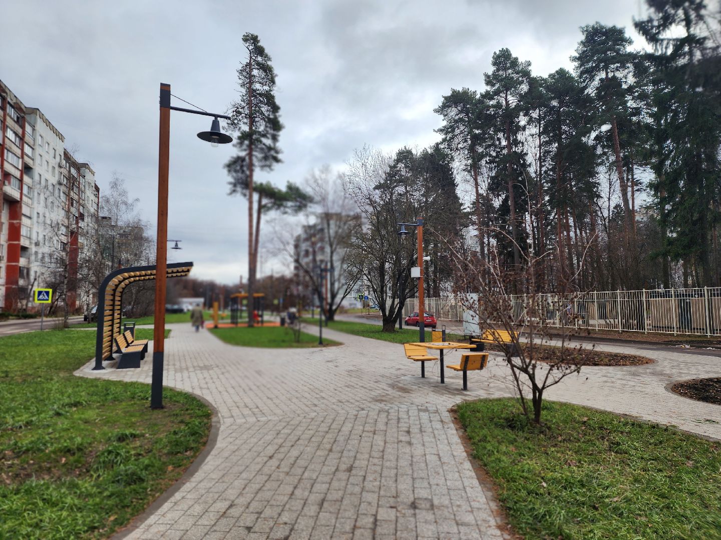 королёв, благоустройство парка папанинская дача, микрорайон юбилейный, сквер на пушкинской в королеве,