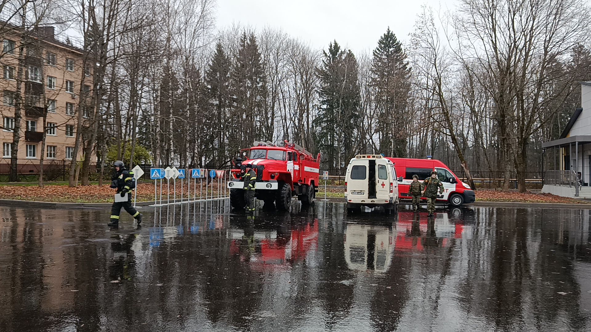 городской округ восход, пожарно-тактические учения, школа, спч 52,
