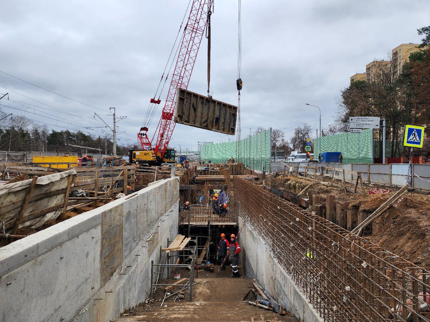 раменское, строительство, подземный пешеходный переход в удельной,