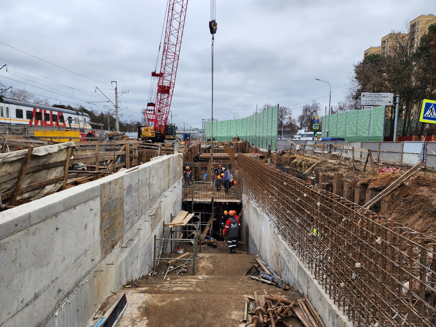 раменское, строительство, подземный пешеходный переход в удельной,