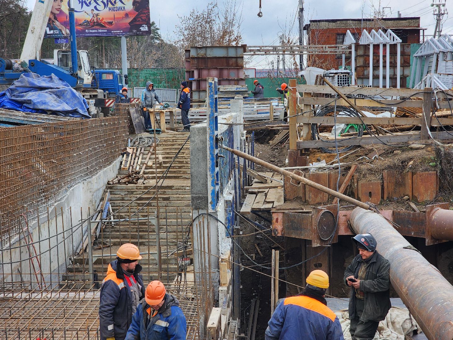раменское, строительство, подземный пешеходный переход в удельной,
