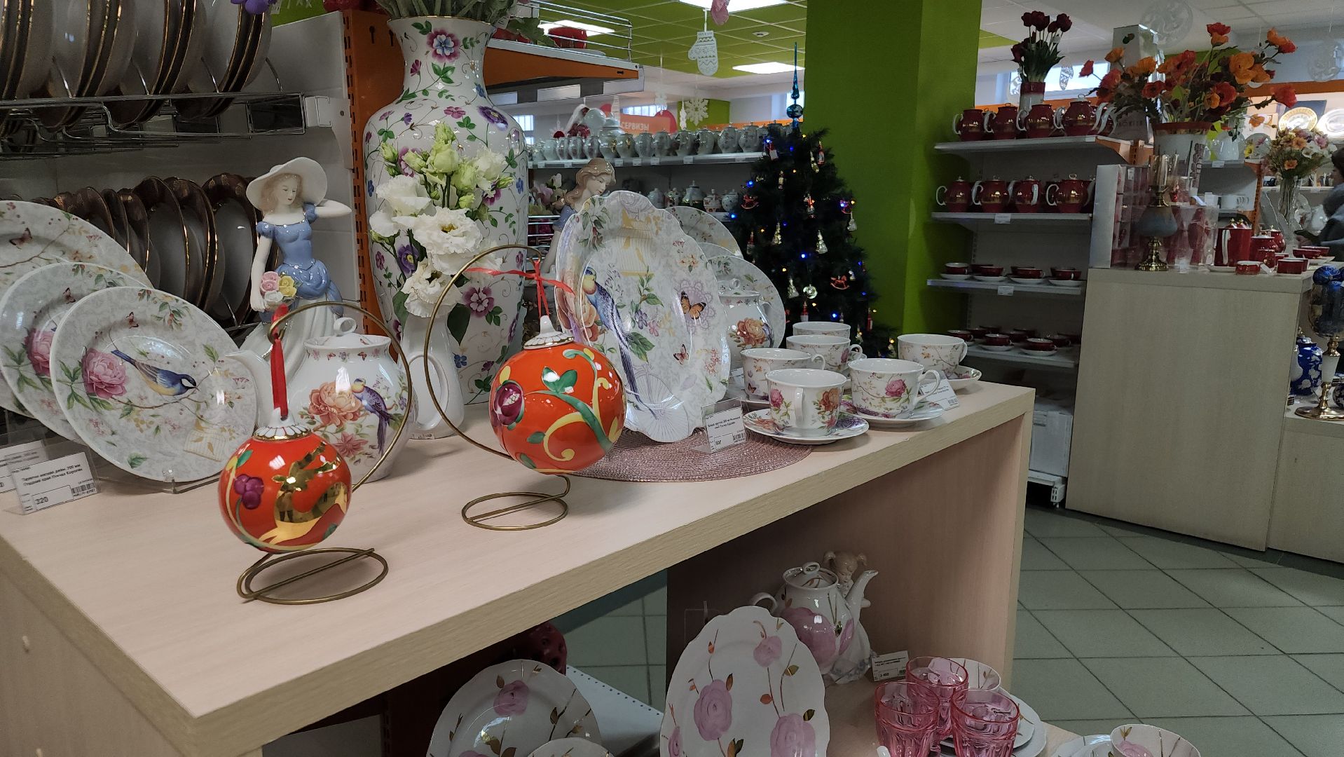 дулевский фарфор, елочные украшения,