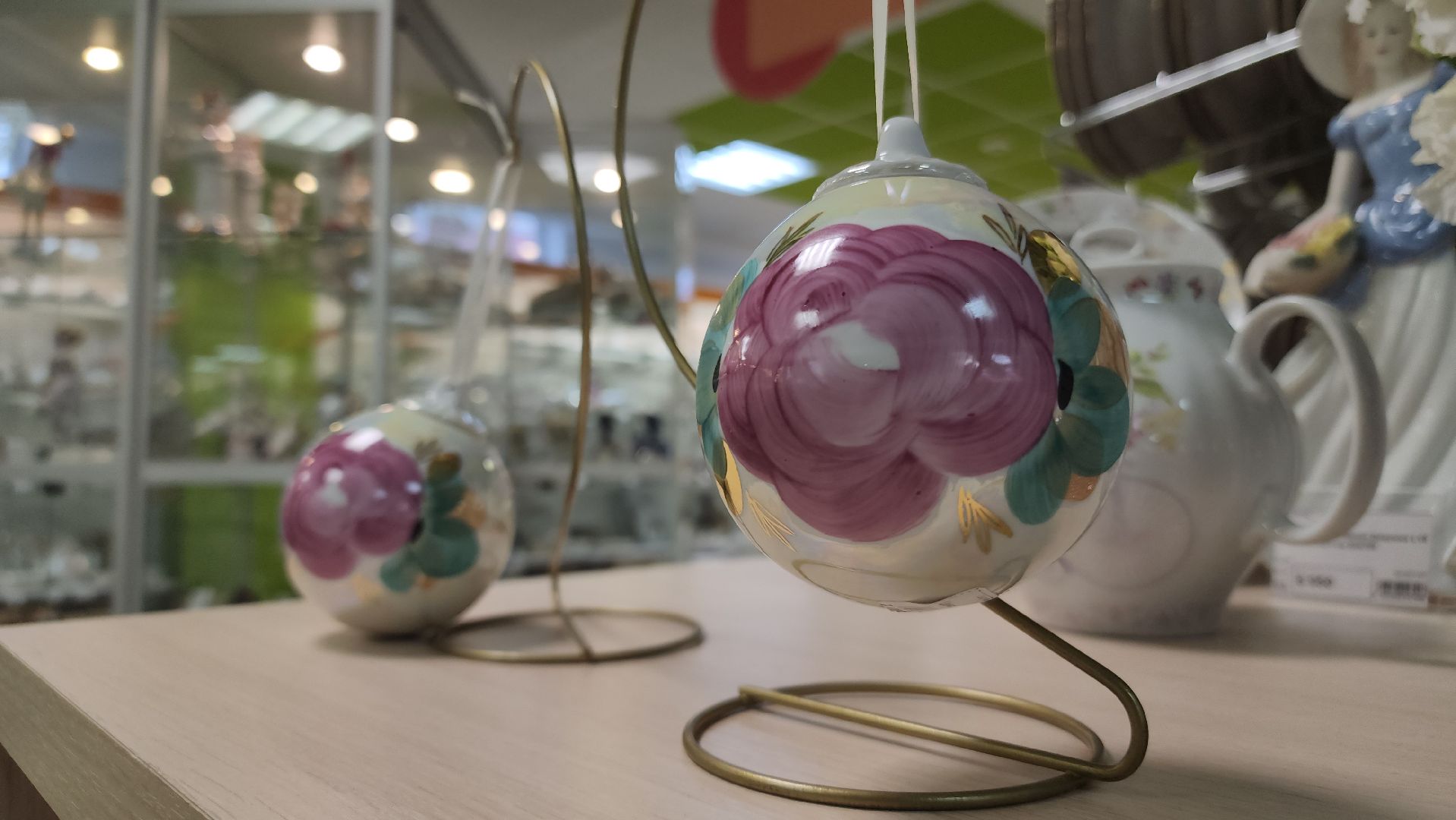 дулевский фарфор, елочные украшения,