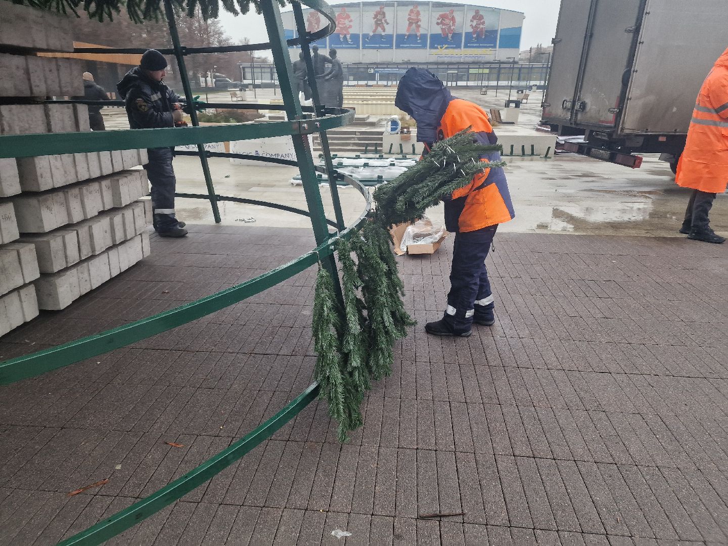 воскресенск,  зима в подмосковье, новогодние ели,