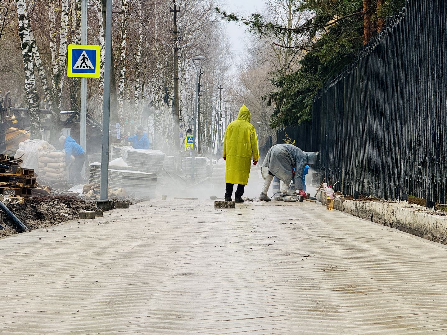 строительство тротуара, гжель, электроизолятор, мбу содержание и благоустройство, раменское,