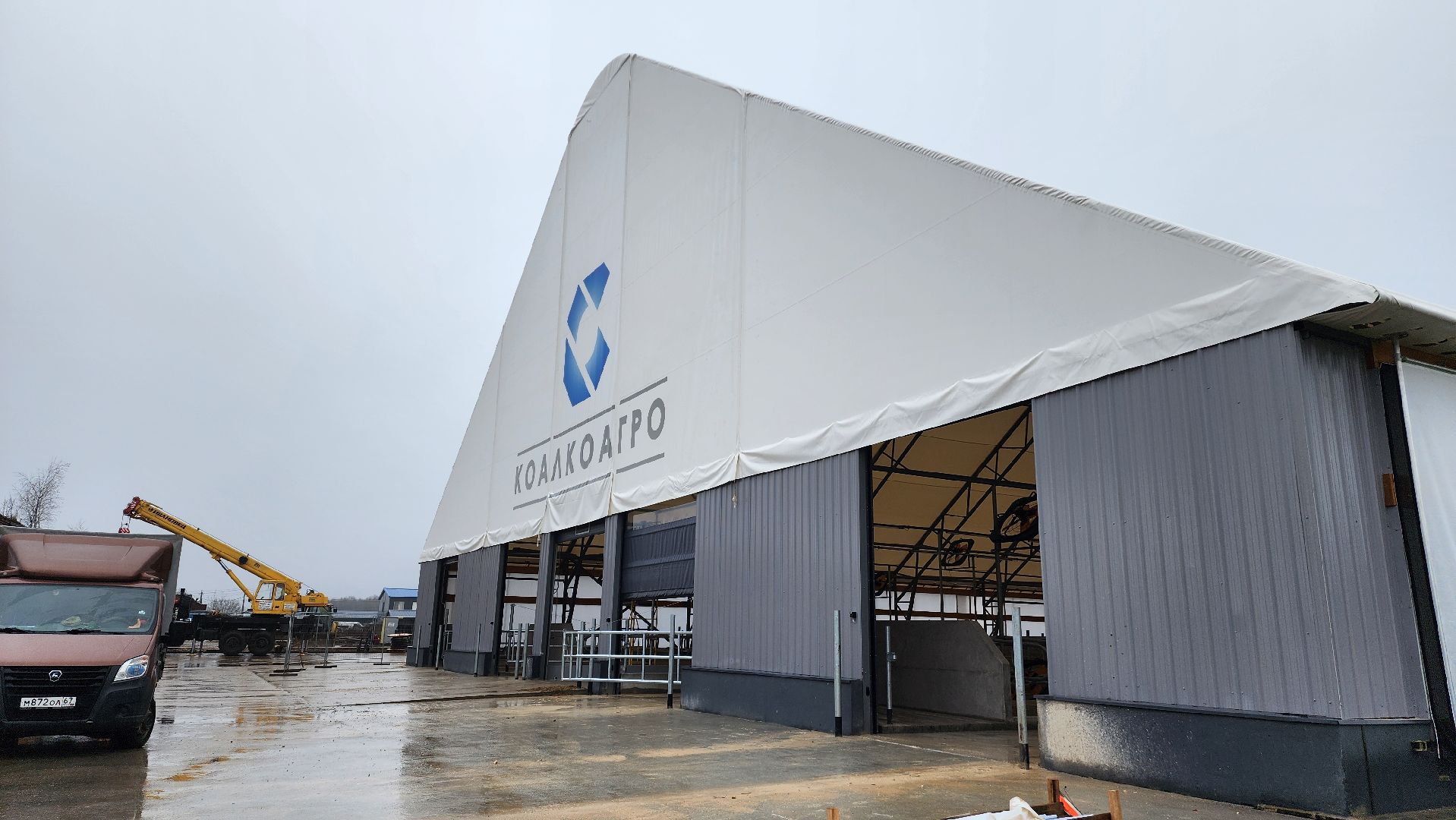 ферма, повадино, племзавод, домодедово, сельское хозяйство, строительство, новая ферма, корова,  надой , удой,