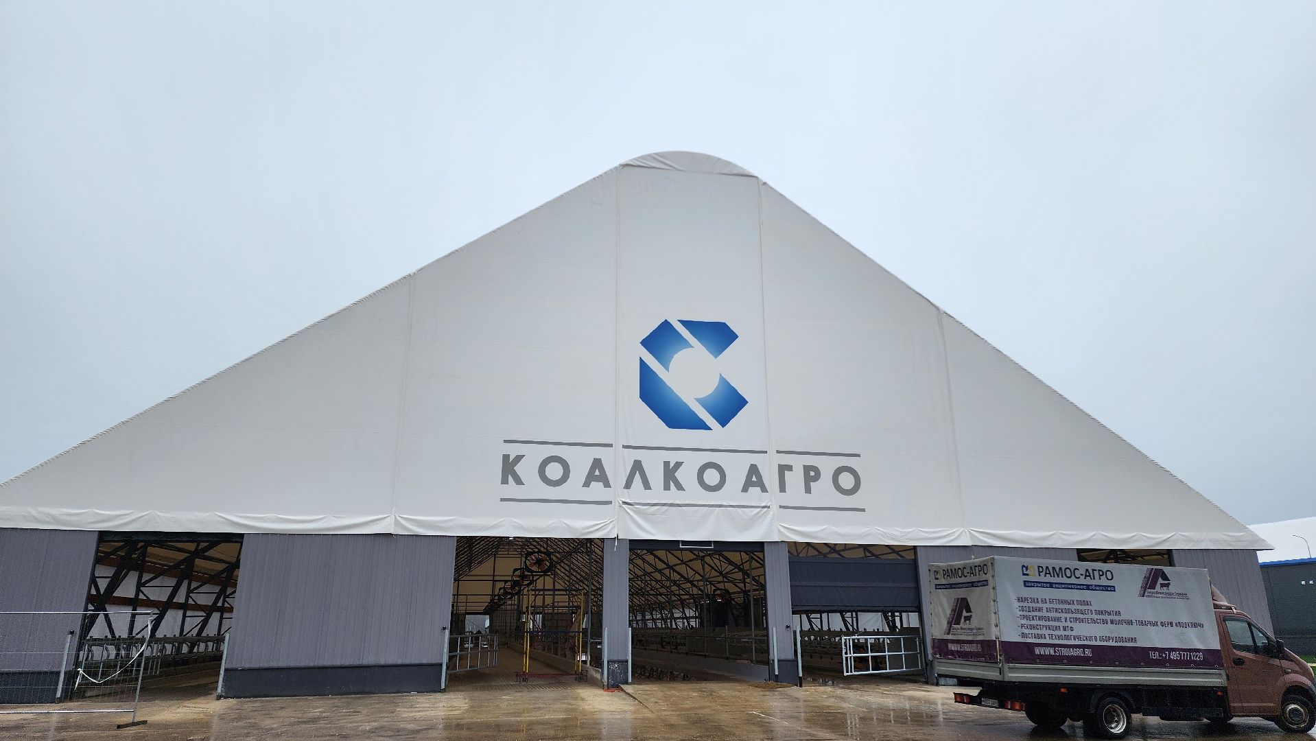 ферма, повадино, племзавод, домодедово, сельское хозяйство, строительство, новая ферма, корова,  надой , удой,