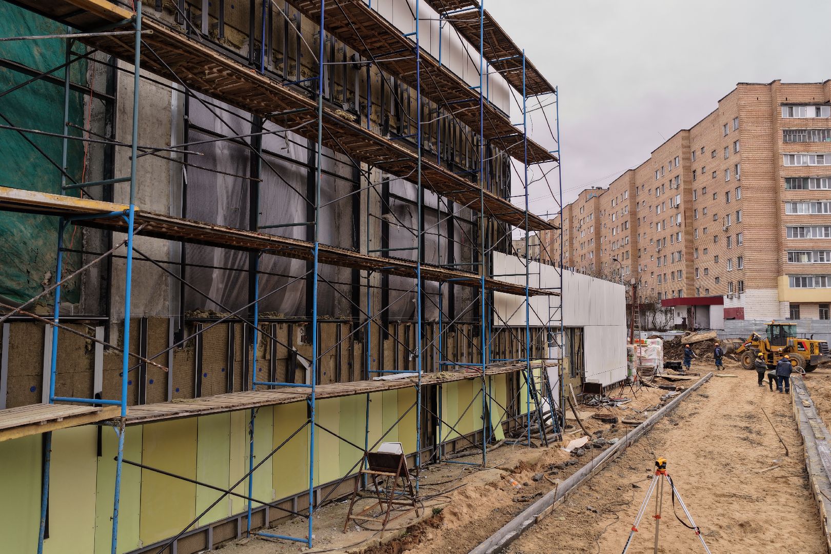 видео с коптера, гимназия 6 в солнечногорске,