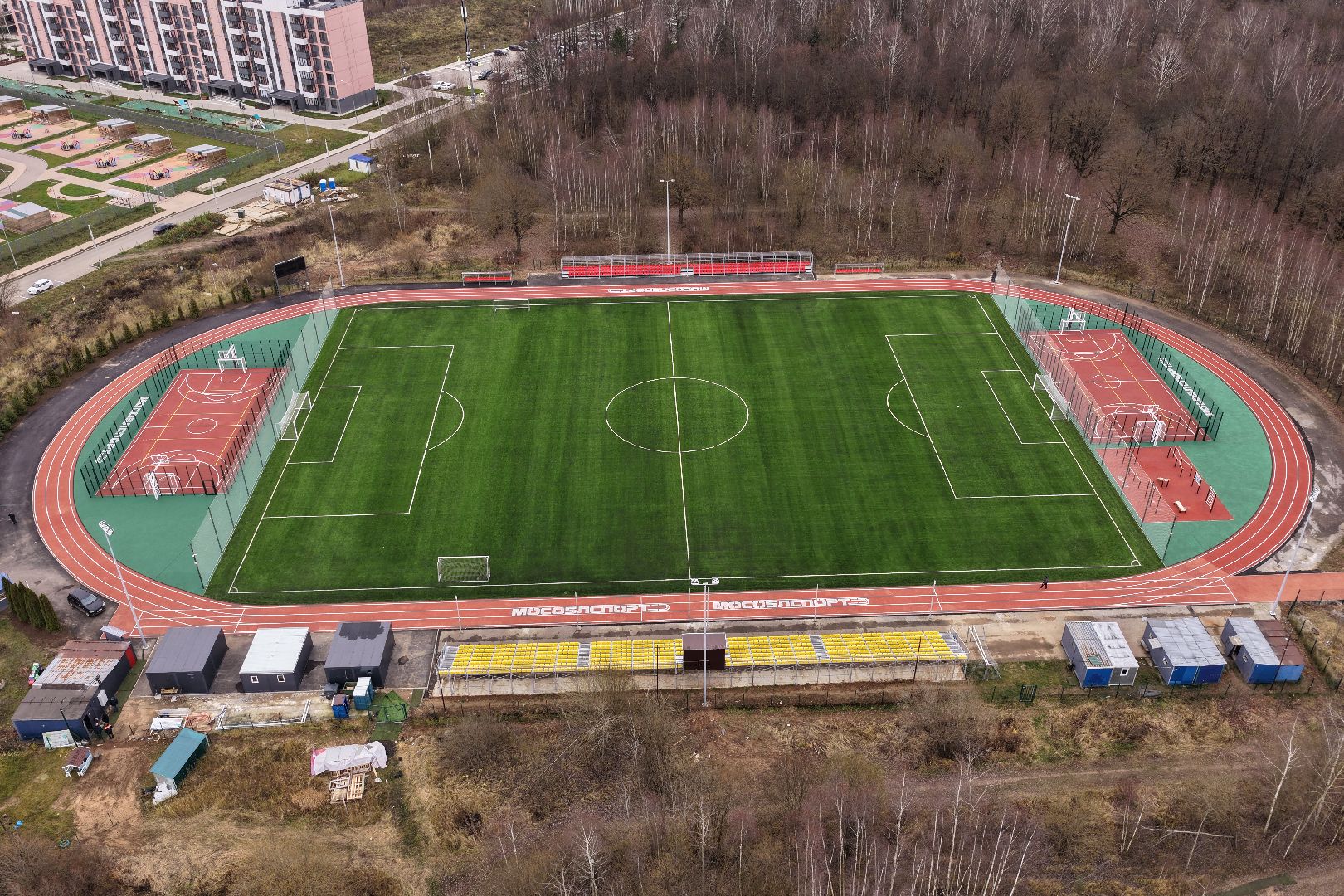 видео с коптера, стадион авангард, спорт в солнечногорске,