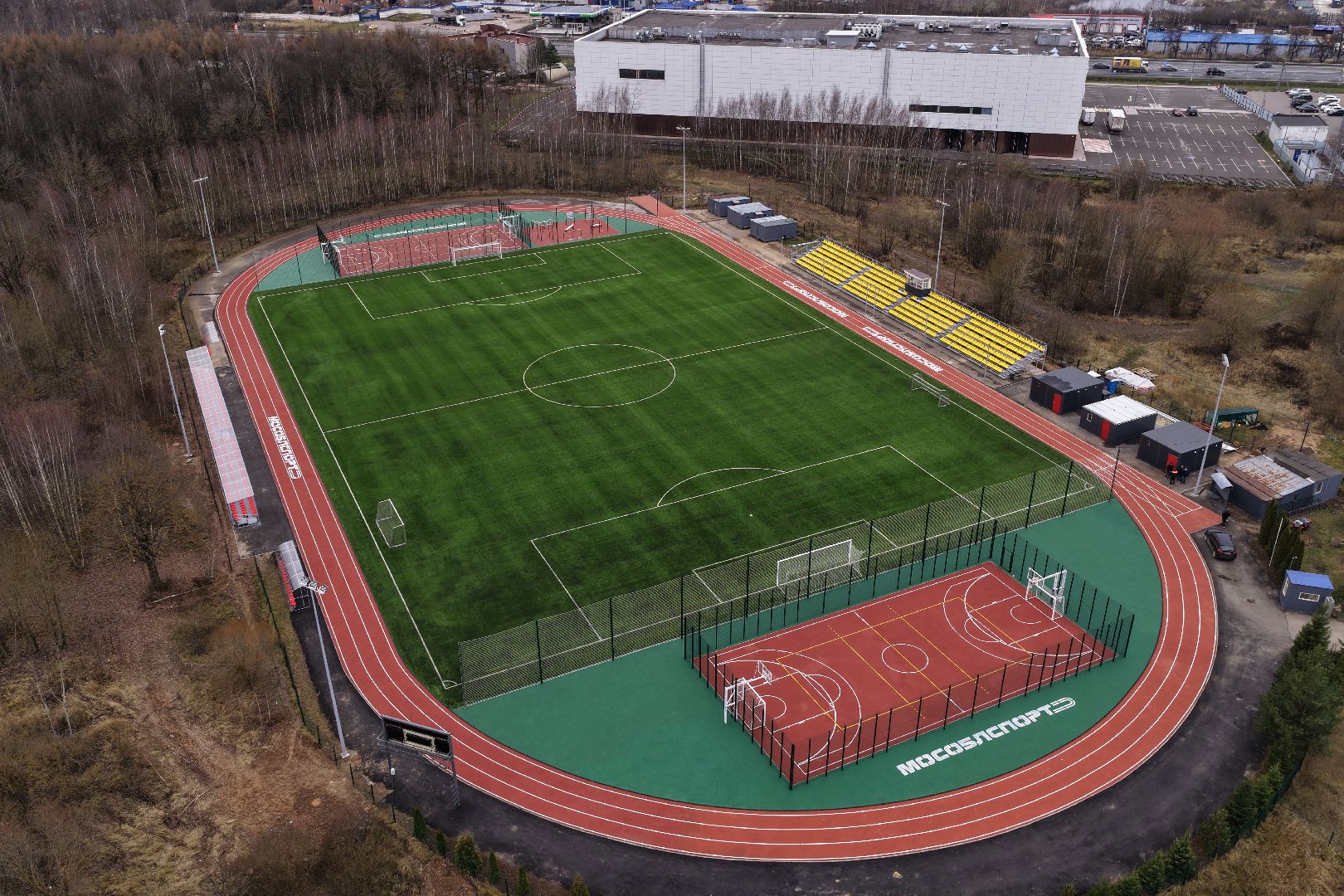 видео с коптера, стадион авангард, спорт в солнечногорске,