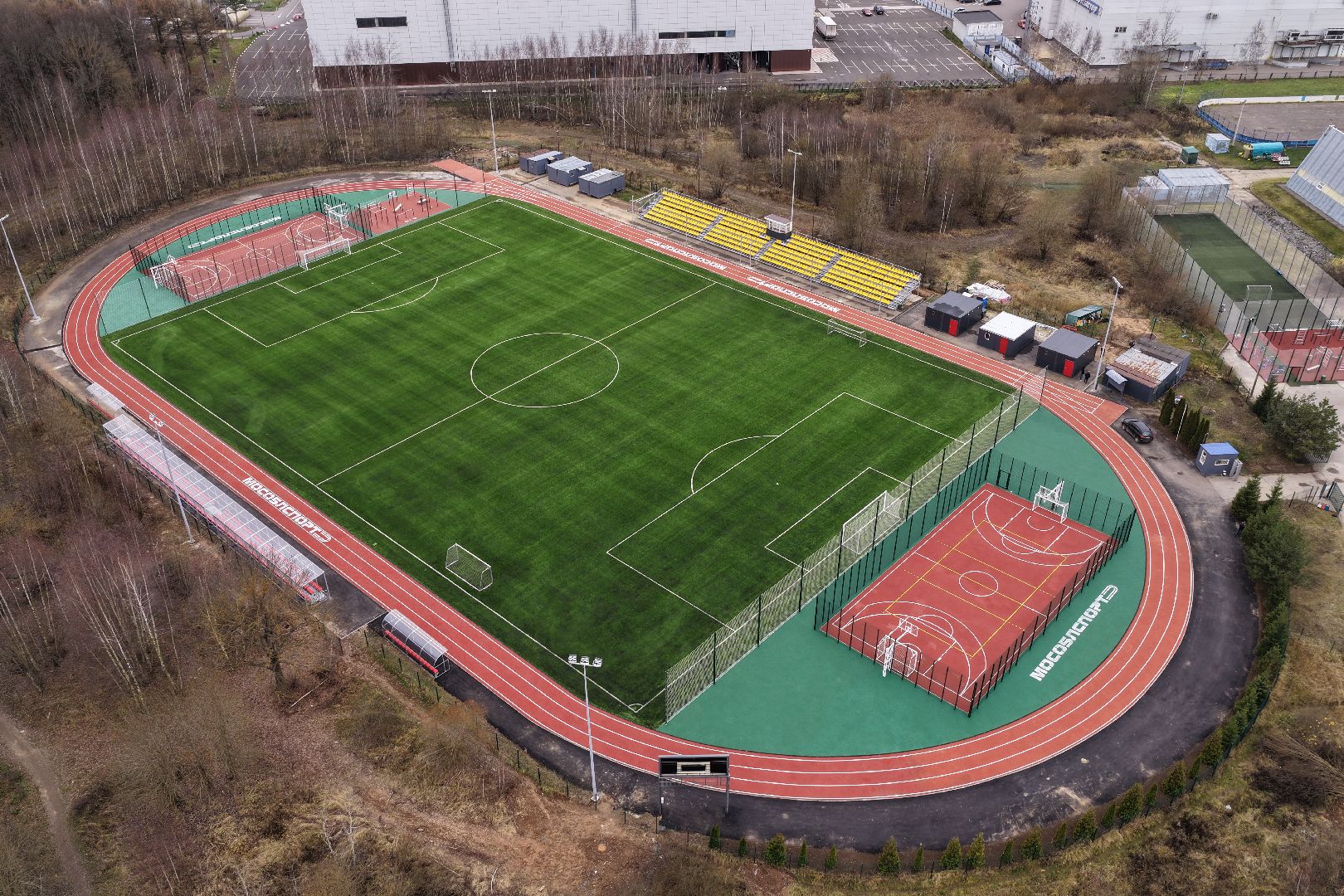 видео с коптера, стадион авангард, спорт в солнечногорске,