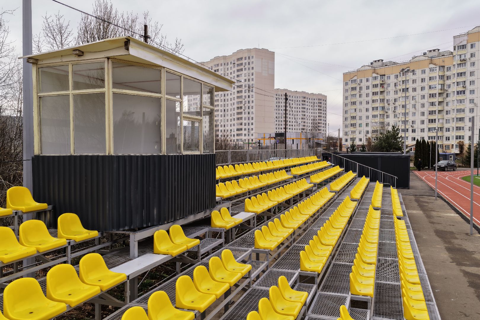 видео с коптера, стадион авангард, спорт в солнечногорске,