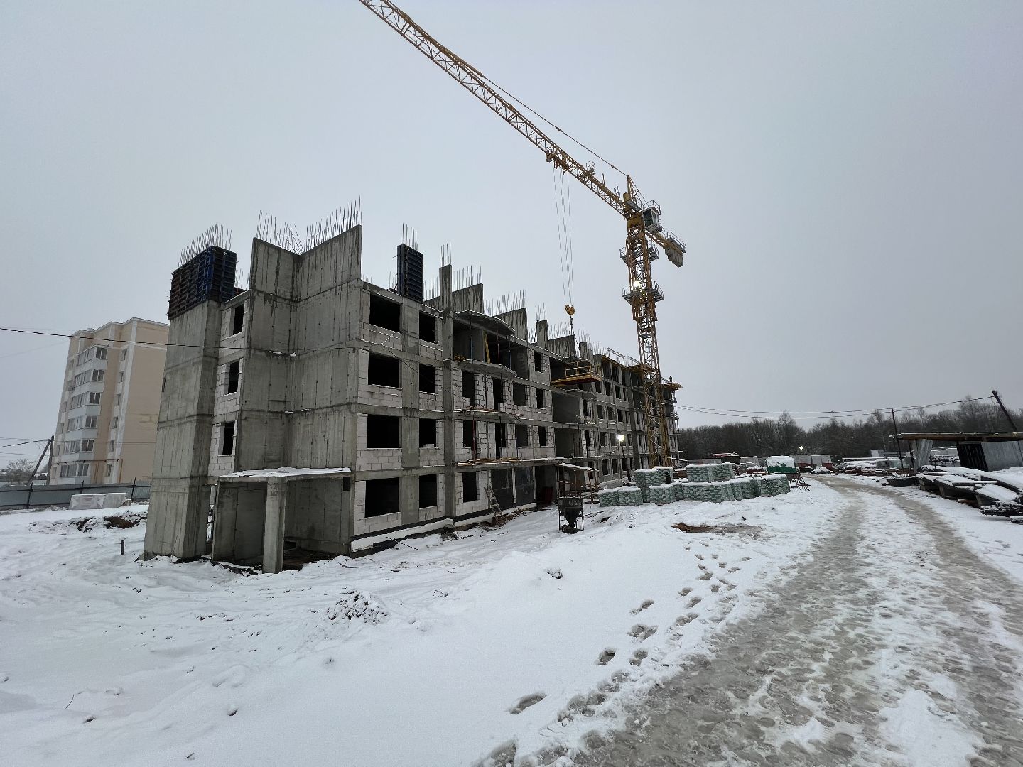 Стройка для переселенцев,  дом для переселенцев в талдоме, талдомский городской округ, Талдом,