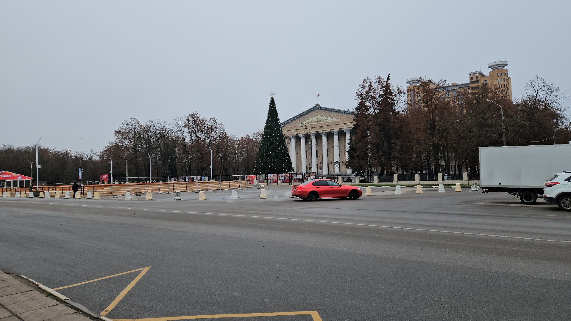 зима в подмосковье, жуковский, новогодняя елка,