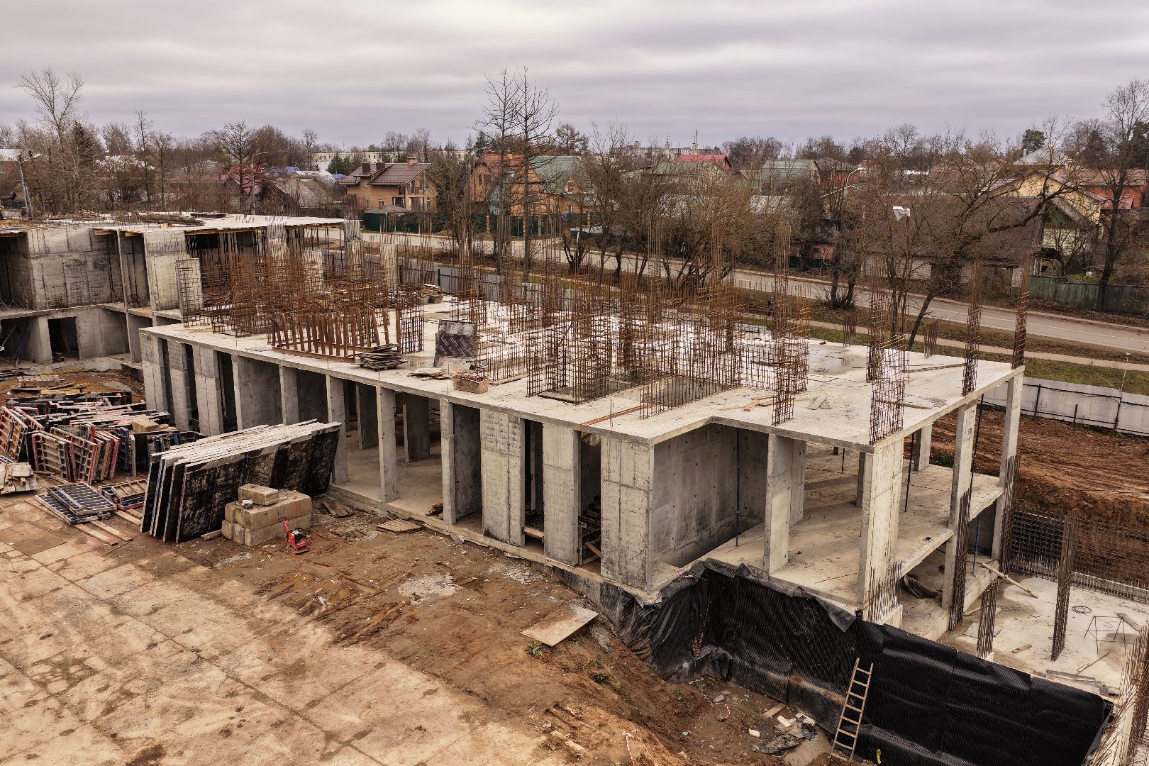 видео с коптера, дом в поварово, дом для переселенцев солнечногорск,