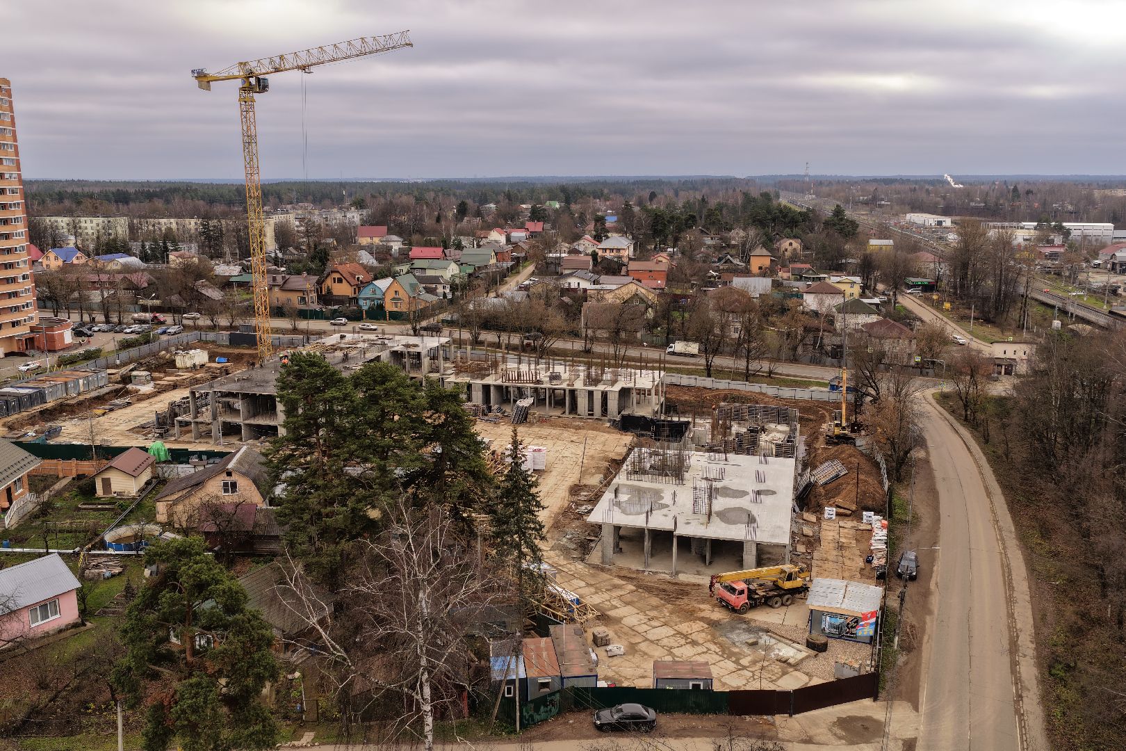 видео с коптера, дом в поварово, дом для переселенцев солнечногорск,