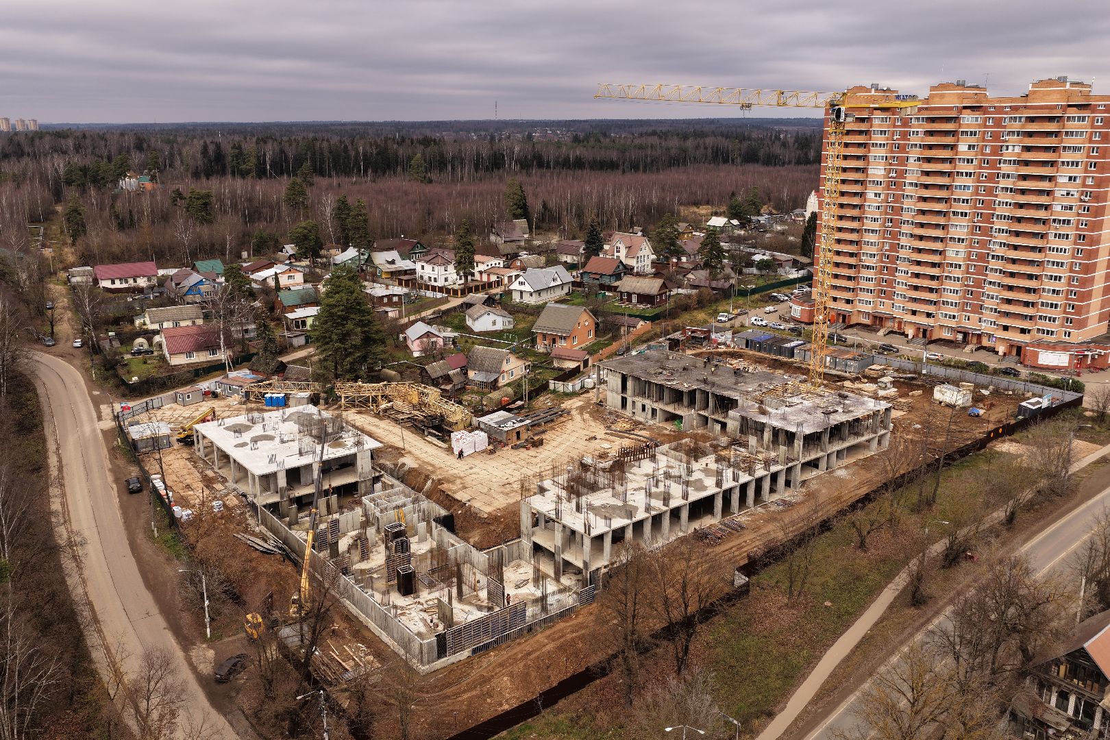 видео с коптера, дом в поварово, дом для переселенцев солнечногорск,