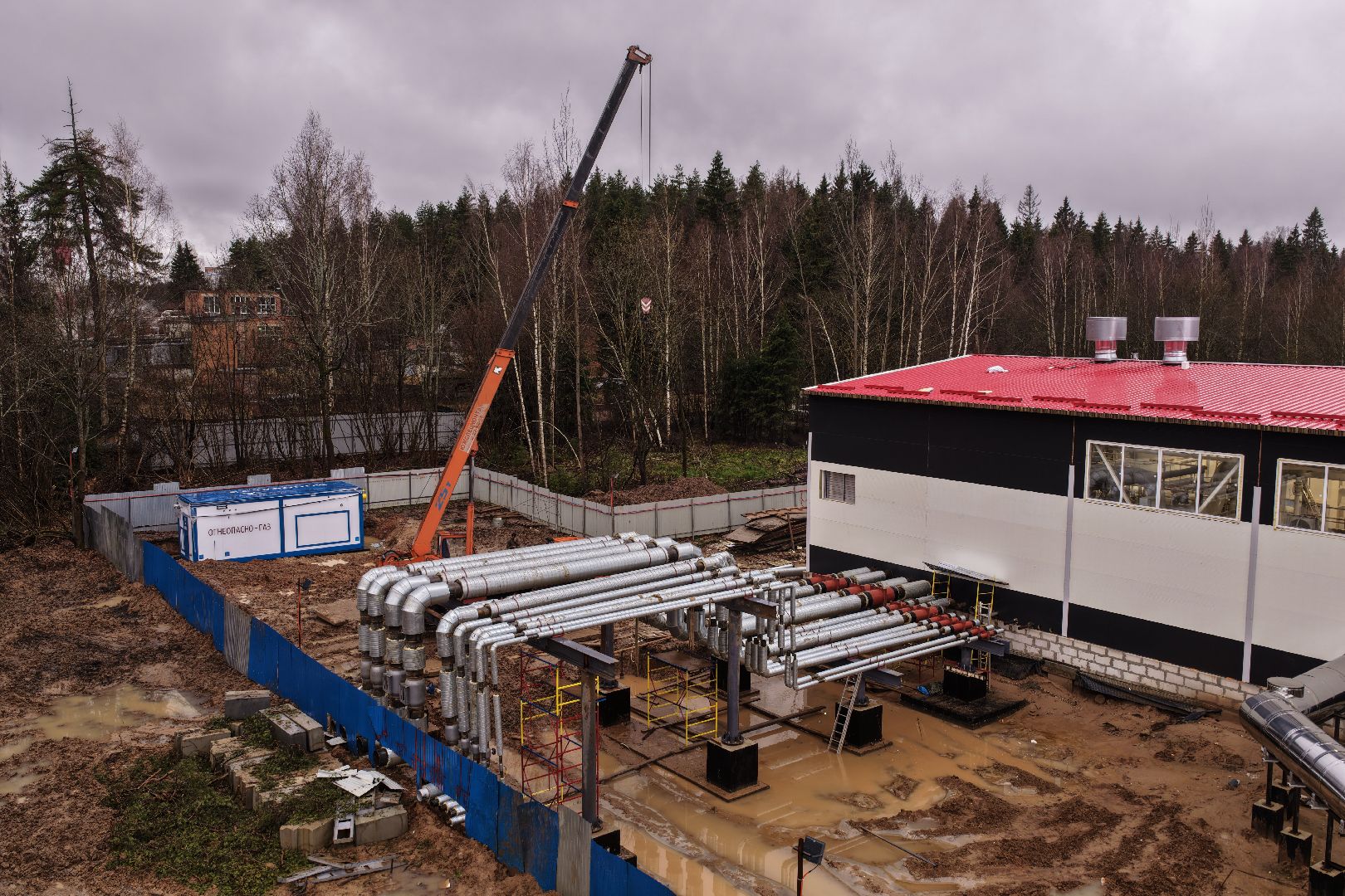 видео с коптера, котельная в солнечногорске, новая котельная,