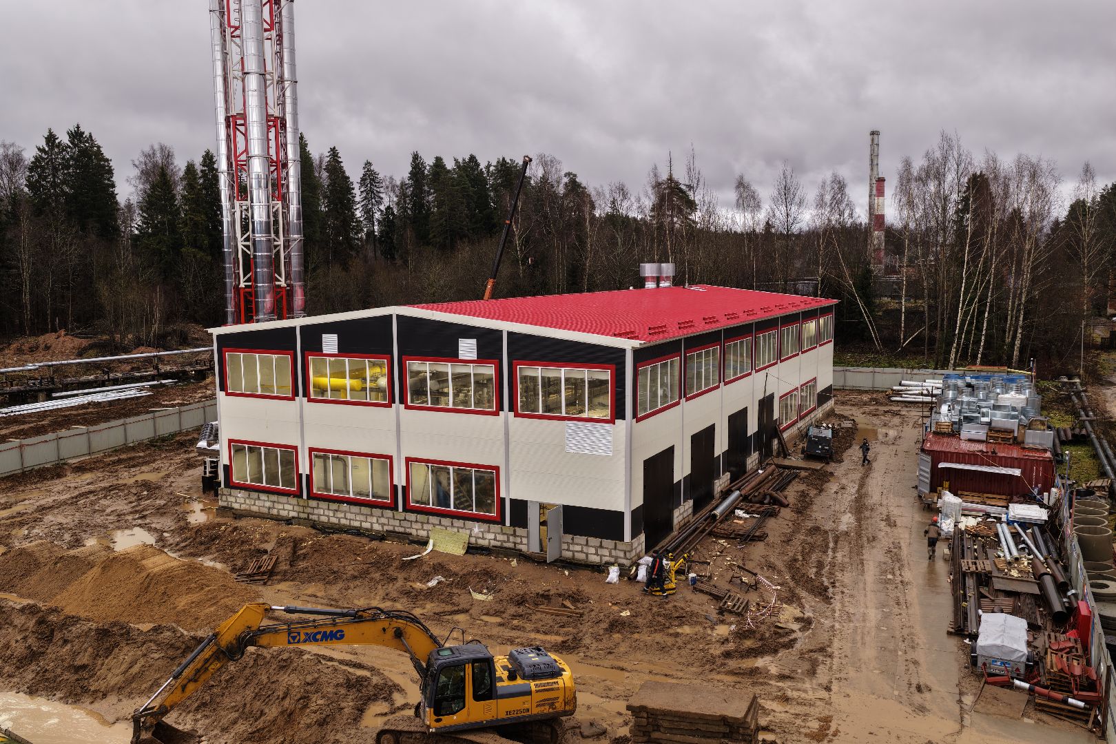 видео с коптера, котельная в солнечногорске, новая котельная,