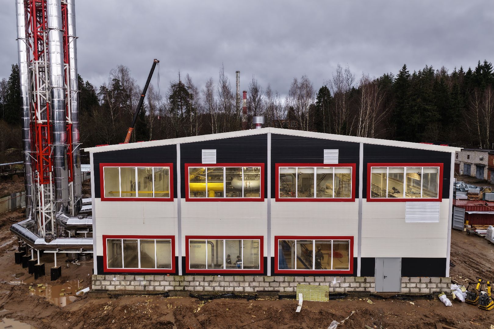 видео с коптера, котельная в солнечногорске, новая котельная,