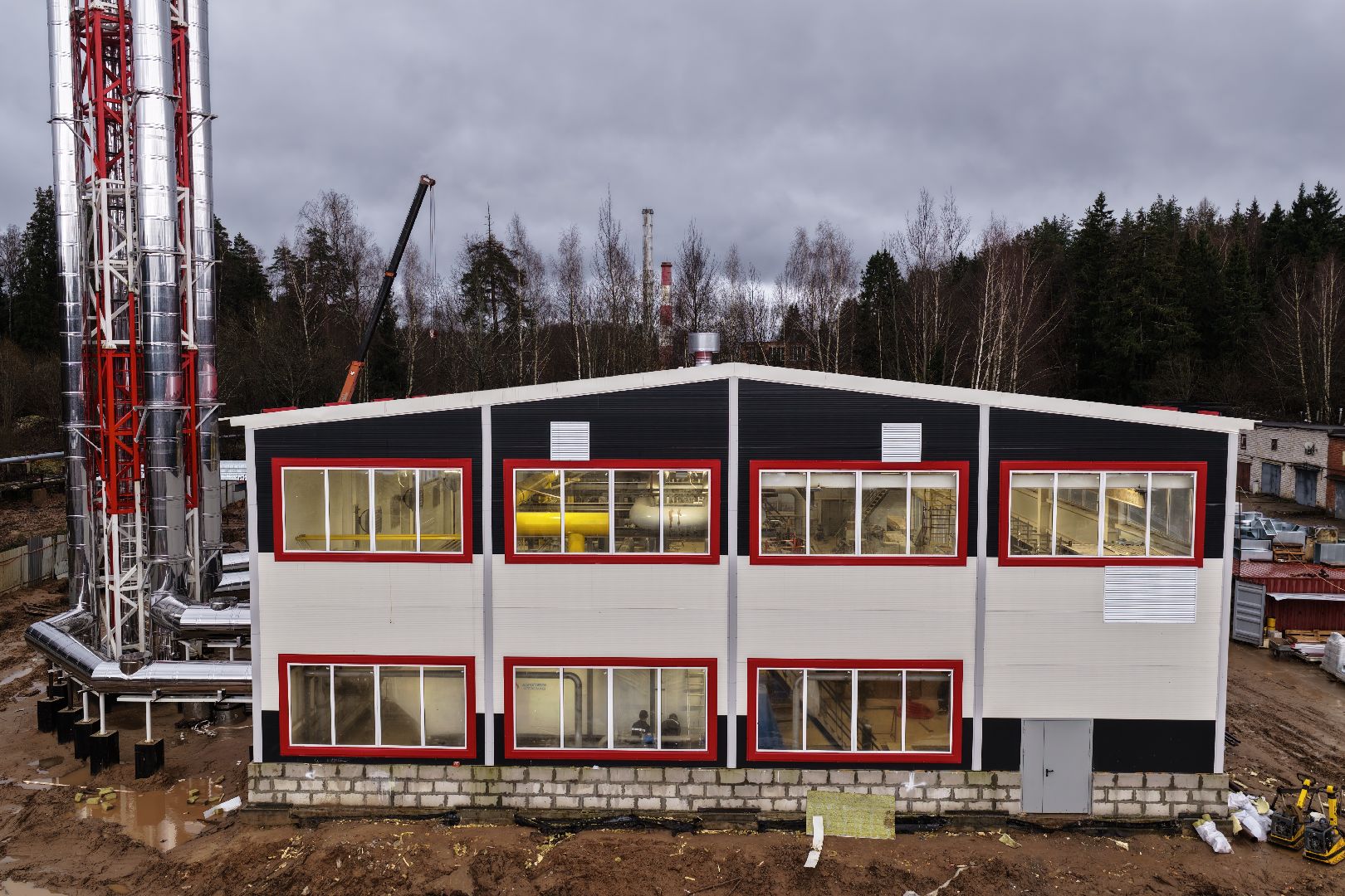 видео с коптера, котельная в солнечногорске, новая котельная,