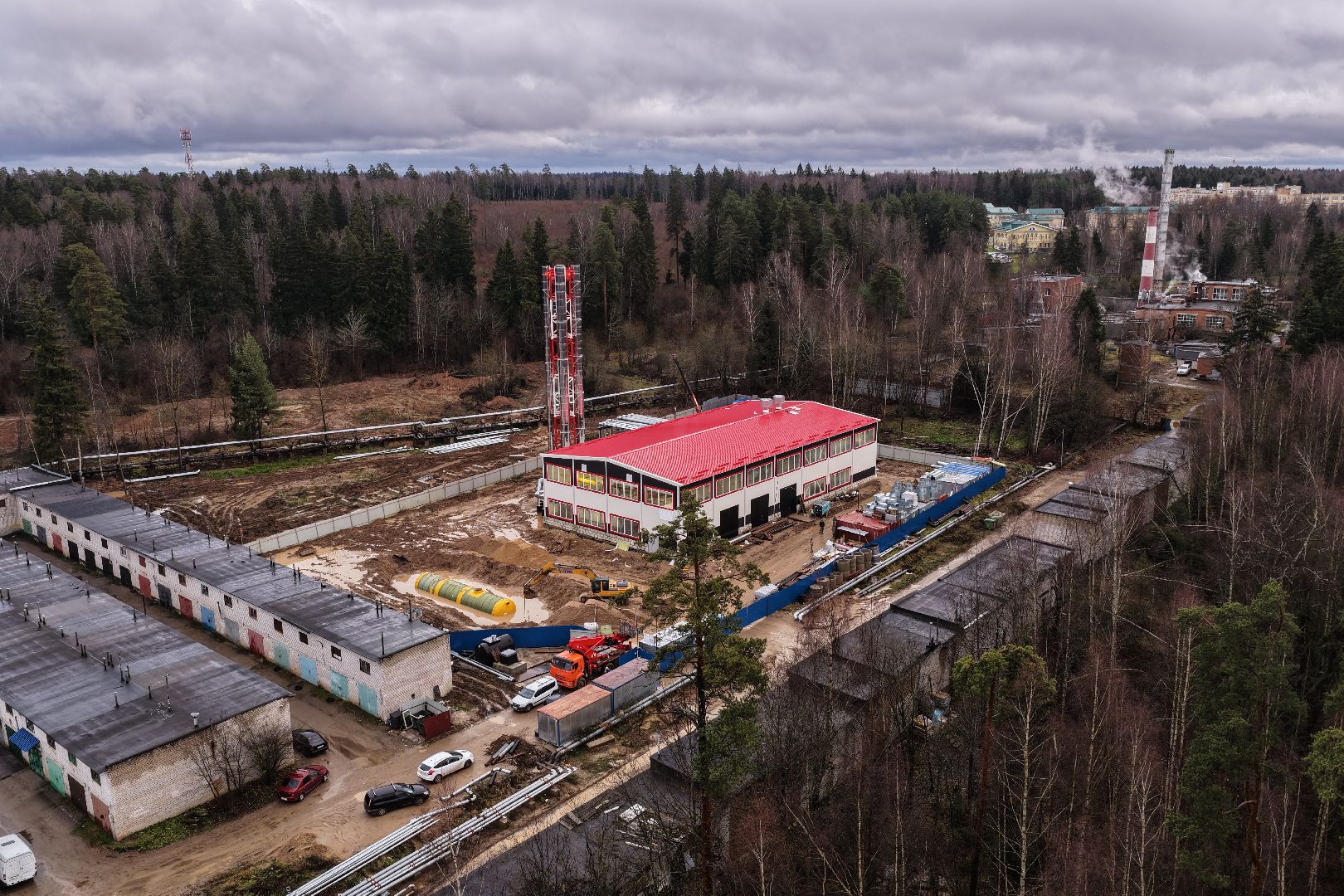 видео с коптера, котельная в солнечногорске, новая котельная,