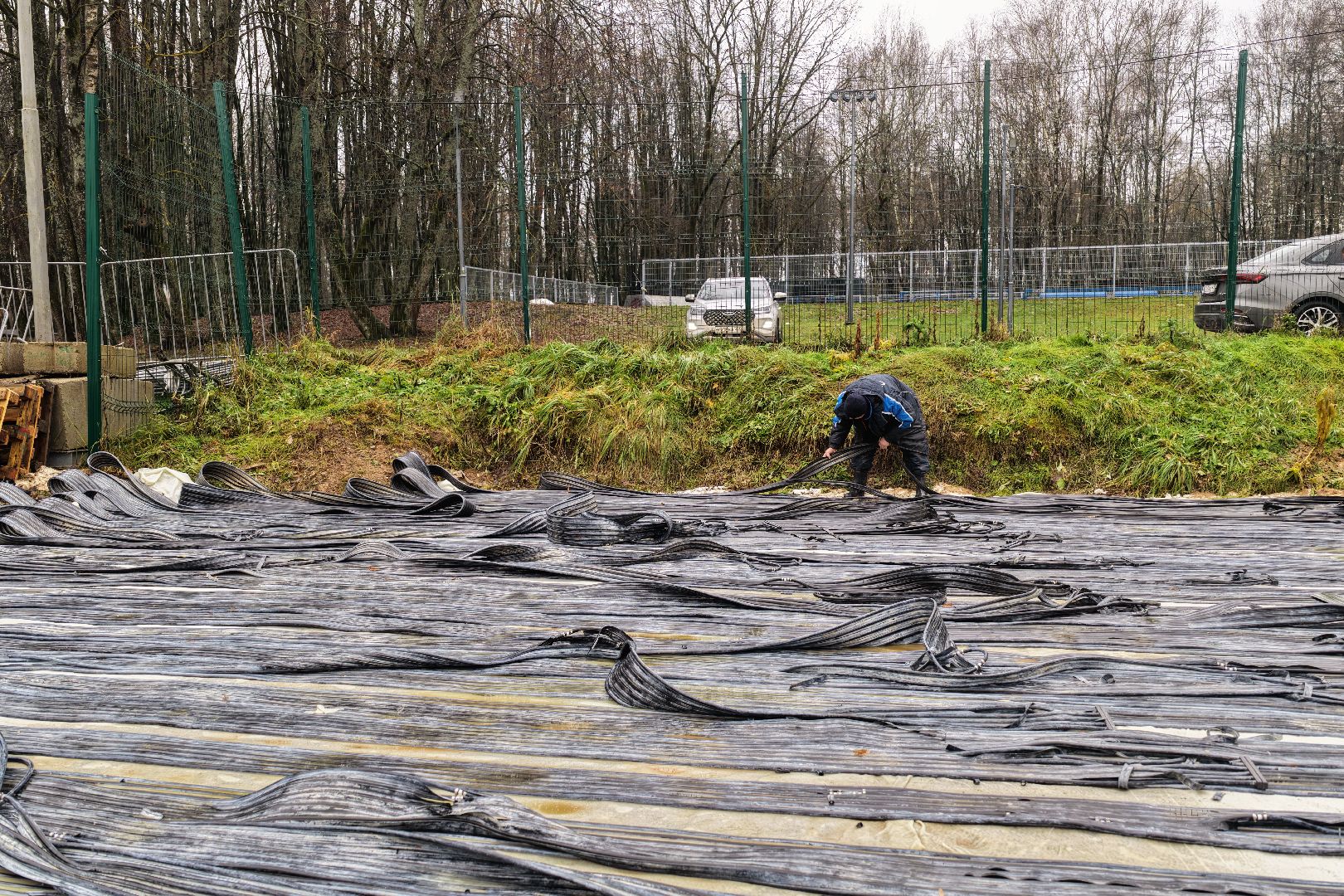 видео с коптера, каток в солнечногорске,зима в подмосковье,