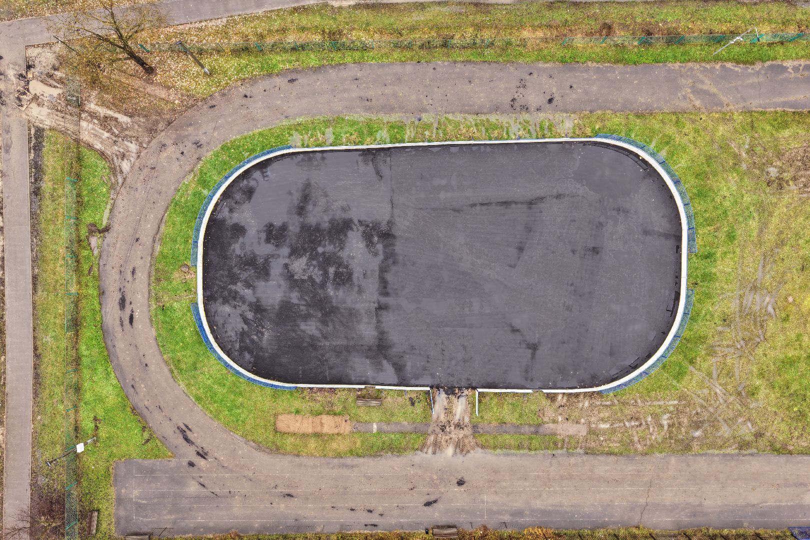 видео с коптера, стадион школы 4 в солнечногорске, ремонт стадиона,