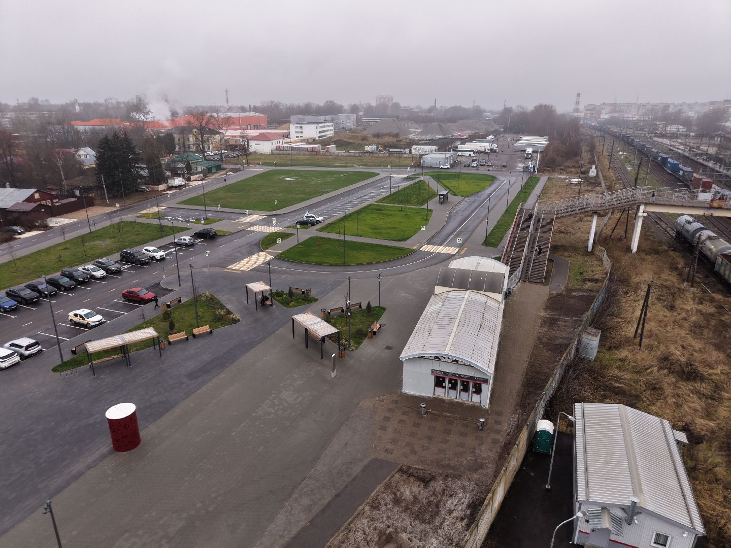 видео с коптера, привокзальная площадь павловский посад, благоустройство в павлово-посадском,