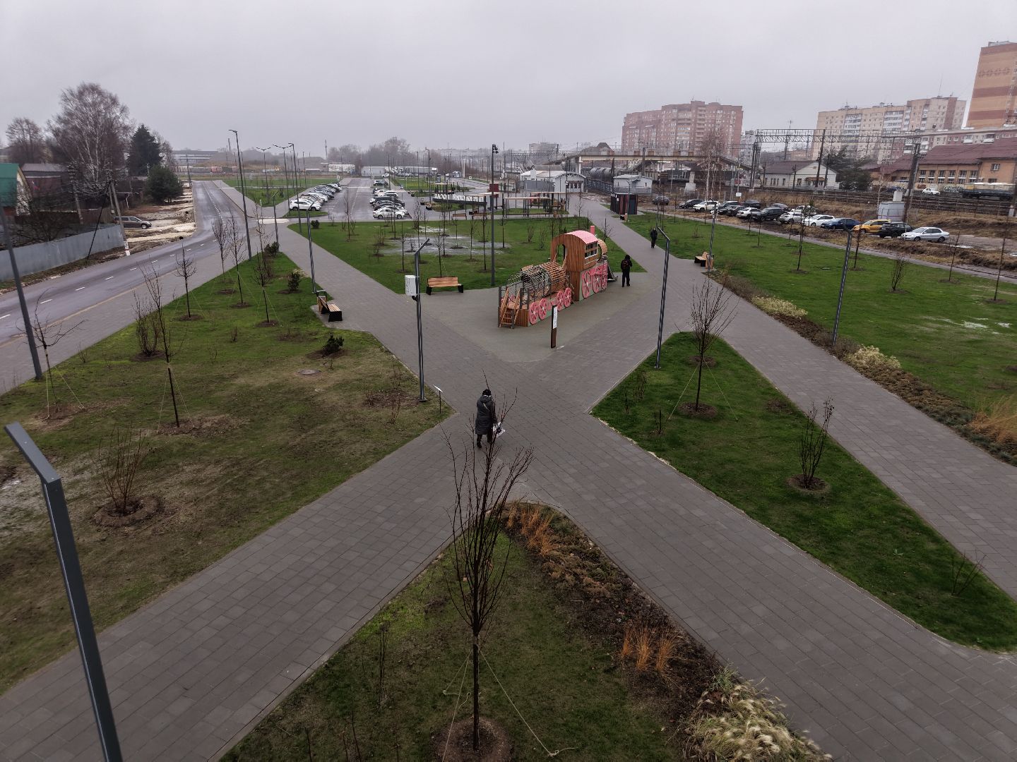 видео с коптера, привокзальная площадь павловский посад, благоустройство в павлово-посадском,