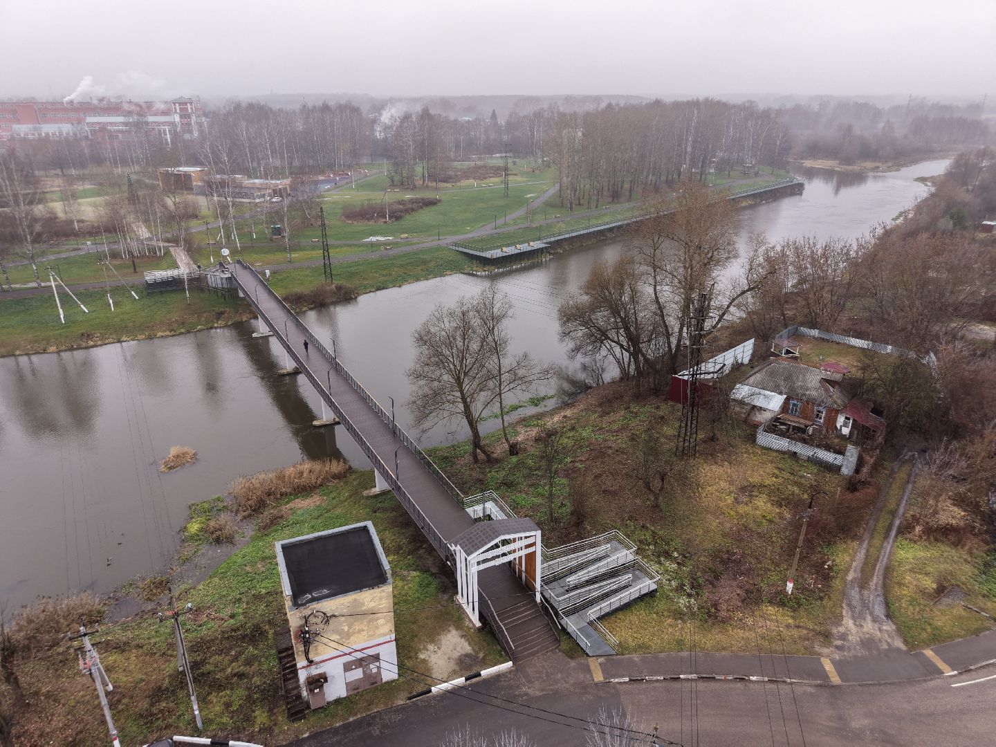 видео с коптера, парк меленки, благоустройство павлово-посадский,