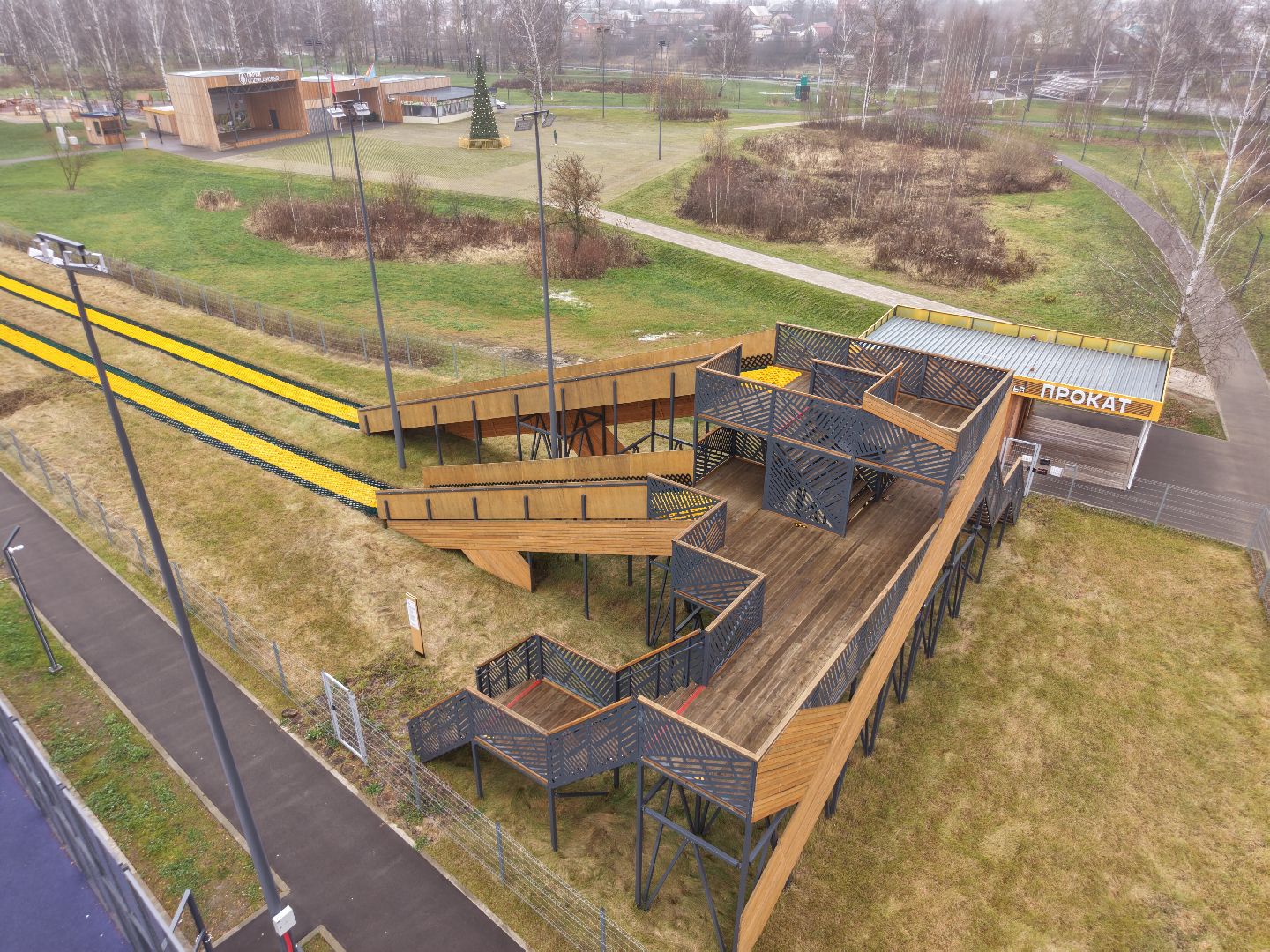 видео с коптера, парк меленки, благоустройство павлово-посадский,