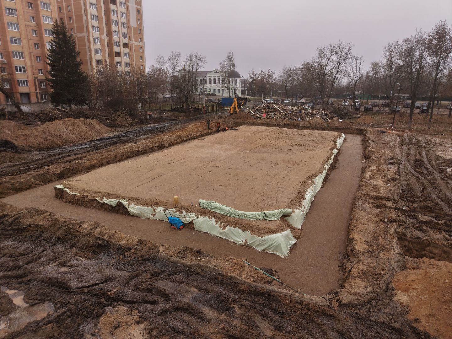 видео с коптера, стадион Филимоновский,стадион Филимоновский в Павловском Посаде,