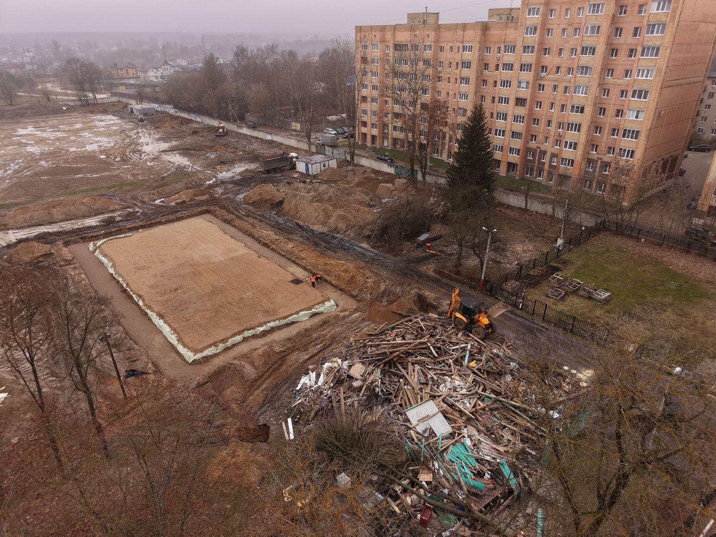 видео с коптера, стадион Филимоновский,стадион Филимоновский в Павловском Посаде,