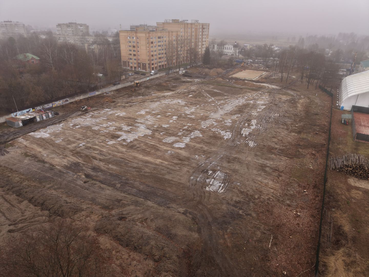 видео с коптера, стадион Филимоновский,стадион Филимоновский в Павловском Посаде,