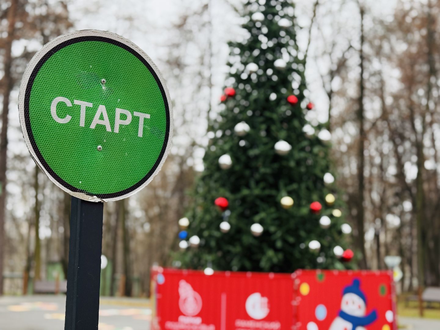 новый год, новогодние украшения, украшение города к новому году, раменское, раменский городской парк,