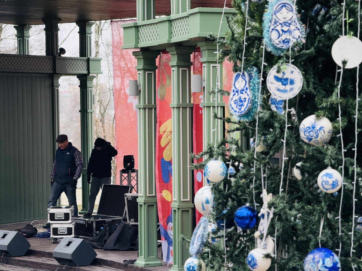 новый год, новогодние украшения, украшение города к новому году, раменское, раменский городской парк,